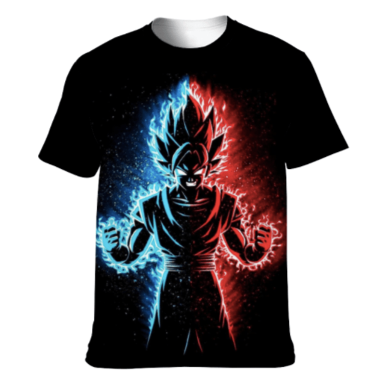 Camiseta-Dragon-Ball-Goku-Bicolor