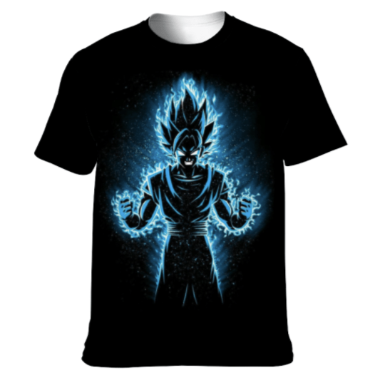 Camiseta-Dragon-Ball-Goku-Transformacion-Blue