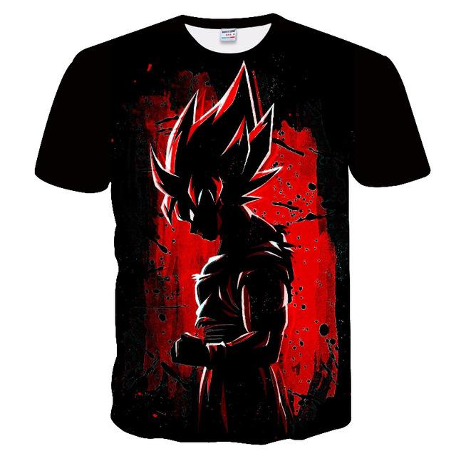Dragon Ball Super Oversized Goku Black con Kanji Camiseta negra para hombre
