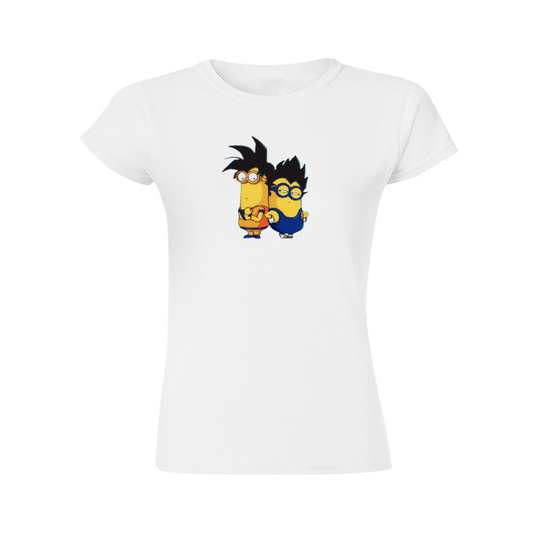 camiseta-dragon-ball-mujer-goku-y-vegeta-minions